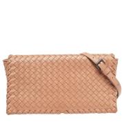 Pre-owned Leather shoulder-bags Bottega Veneta Vintage , Beige , Dames