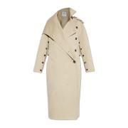 Dubbelrijige trenchcoat Courrèges , Beige , Dames