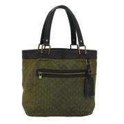 Pre-owned Canvas totes Louis Vuitton Vintage , Green , Dames