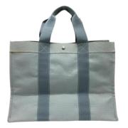 Pre-owned Leather totes Hermès Vintage , Blue , Heren