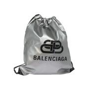 Pre-owned Nylon backpacks Balenciaga Vintage , Gray , Dames