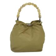 Pre-owned Nylon handbags Dior Vintage , Beige , Dames