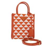 Pre-owned Canvas prada-bags Prada Vintage , Orange , Dames