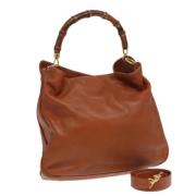 Pre-owned Leather gucci-bags Gucci Vintage , Brown , Dames