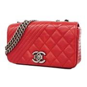 Pre-owned Leather chanel-bags Chanel Vintage , Red , Dames