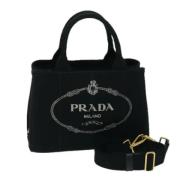 Pre-owned Canvas prada-bags Prada Vintage , Black , Dames