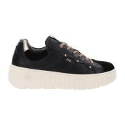 Leren Dames Sneakers Modern en veelzijdig Nerogiardini , Black , Dames