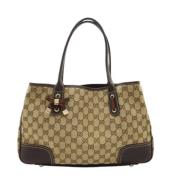 Pre-owned Canvas totes Gucci Vintage , Beige , Dames