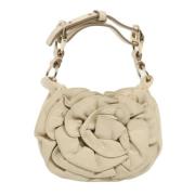 Pre-owned Leather handbags Yves Saint Laurent Vintage , Beige , Dames