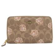 Pre-owned Canvas wallets Coach Pre-owned , Beige , Dames