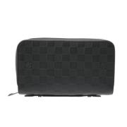 Pre-owned Leather wallets Louis Vuitton Vintage , Black , Heren