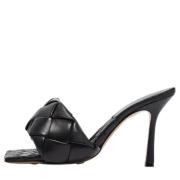 Pre-owned Leather sandals Bottega Veneta Vintage , Black , Dames