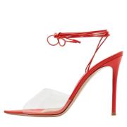 Pre-owned Leather sandals Gianvito Rossi Pre-owned , Red , Dames