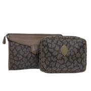 Pre-owned Leather clutches Yves Saint Laurent Vintage , Gray , Dames