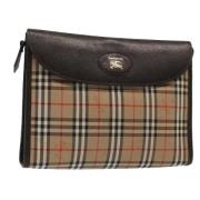 Pre-owned Canvas clutches Burberry Vintage , Beige , Dames