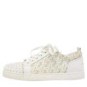 Pre-owned Leather sneakers Christian Louboutin Pre-owned , White , Her...