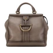 Pre-owned Leather gucci-bags Gucci Vintage , Gray , Dames