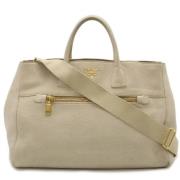 Pre-owned Leather prada-bags Prada Vintage , Beige , Dames