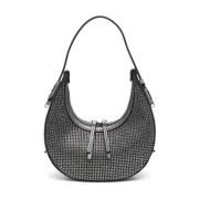 Grijze Strass Versierde Tweewegrits Tas Liu Jo , Gray , Dames