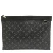 Pre-owned Coated canvas handbags Louis Vuitton Vintage , Black , Dames