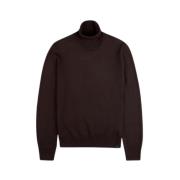 Turtleneck Woltrui Sweater Fay , Brown , Heren