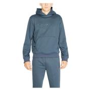 Blauwe Hoodie Herfst/Winter Stijl Calvin Klein , Blue , Heren