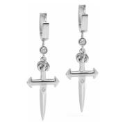 Men's Skyfall Small Sword Earrings in Silver Nialaya , Gray , Heren