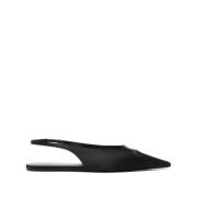 Zwarte platte schoenen met slingback-band Saint Laurent , Black , Dame...