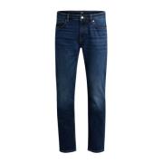 Slim Fit Donkerblauwe Stretch Denim Jeans Hugo Boss , Blue , Heren