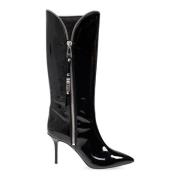 Leren laarzen Moschino , Black , Dames