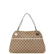 Pre-owned Canvas totes Gucci Vintage , Beige , Dames