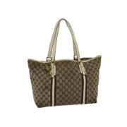 Pre-owned Canvas gucci-bags Gucci Vintage , Beige , Dames