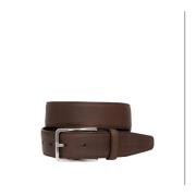 Elegante Leren Riem voor Mannen Nerogiardini , Brown , Heren