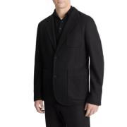 Zachte wollen blend blazer met zakken Vince , Black , Heren