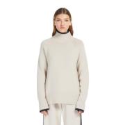 Luxe Wol Turtleneck Trui Max Mara , White , Dames