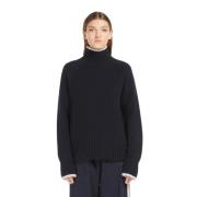 Luxe Wol Turtleneck Jumper Max Mara , Blue , Dames