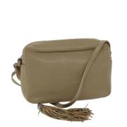 Pre-owned Leather shoulder-bags Yves Saint Laurent Vintage , Beige , D...