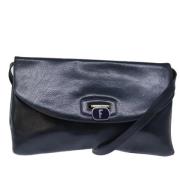 Pre-owned Leather shoulder-bags Salvatore Ferragamo Pre-owned , Black ...