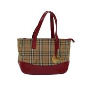 Pre-owned Canvas handbags Burberry Vintage , Beige , Dames