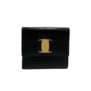 Pre-owned Leather wallets Salvatore Ferragamo Pre-owned , Black , Dame...