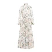 Elegant Ivory Red Long Dress Giambattista Valli , Multicolor , Dames