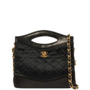 Pre-owned Leather chanel-bags Chanel Vintage , Black , Dames