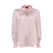 Elegante Roze Zijden Blouse Sand , Pink , Dames