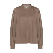 Norwich Blouse Lange Mouw Nukus , Brown , Dames