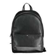 Heren Zwarte Rugzak met Laptopvak Tommy Hilfiger , Black , Heren