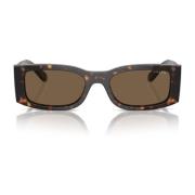 Rechthoekige zonnebril bruin Havana frame Vogue , Brown , Unisex