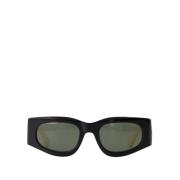 Zwarte Acetaat Zonnebril - Stijlvol Model Gucci , Black , Dames