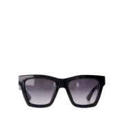 Zwarte Acetaat Zonnebril - Stijlvol Model Gucci , Black , Dames