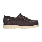 Bruine Suède Platte Schoenen Sebago , Brown , Heren