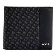 Portemonnee met Monogram Paneel en Logodetails Hugo Boss , Black , Her...